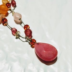Lia Sophia Dual Layer Gemstone Necklace